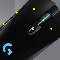 Ratón Inalámbrico para Juegos Logitech G703 Lightspeed con Sensor Hero 25K, Compatible con PowerPlay, Lightsync RGB, Ligero, 95G+10G Opcional