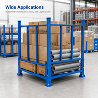 Étagère de stockage de pneus robuste et polyvalente, empilable, pliable, multi-niveaux pour la logistique automobile