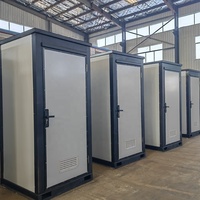 Toilettes et Douche Mobiles Modernes en Panneaux Sandwich d'Acier, Pratiques, Luxueuses, Portables, Durables, Écologiques, Durée de Vie de 30 Ans