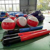 JUNAO Accessoires de sport amusants en PVC gonflable pour la course de billes de billard, équipement d'extension facile à installer