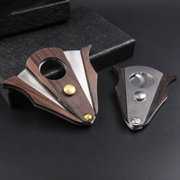 Cutter à cigares Sanders Wood à double lame, personnalisé en forme de chauve-souris, ciseaux à cigares portables, accessoire pour fumeurs