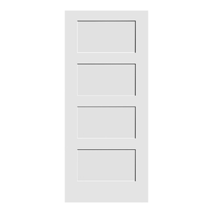 Interno stile Shaker nucleo porta <span class=keywords><strong>MDF</strong></span> bordo lacca struttura in legno massello superficie di legno <span class=keywords><strong>bianco</strong></span> 4 pannello interno per la casa camera da letto - Product Image 4
