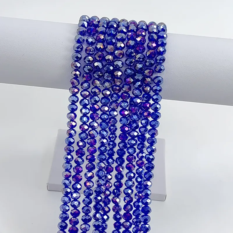 Factory cheap price 2/3/4/6/8mm loose Beads Faceted Crystal Tyre Beads Rondelle Glass Beads For Jewelry Making