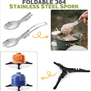 Ensemble de cuisine portable pour le camping en plein air, comprenant une cuisinière à gaz et des ustensiles pour le camping et les pique-niques - Product Image 2