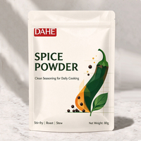 Sachet plat refermable personnalisé imprimé, scellé sur trois côtés, options mat et brillant de qualité alimentaire pour l'emballage de bonbons et d'épices
