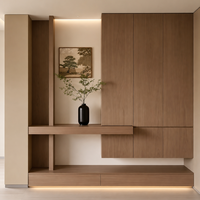 Meuble d'entrée minimaliste moderne sur mesure, armoire à chaussures pleine hauteur pour couloir, organisateur gain de place pour hall d'entrée