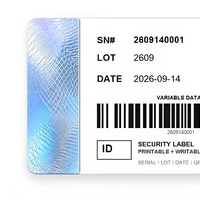 Étiquette de sécurité pharmaceutique holographique personnalisée, autocollant en papier couché imprimable et inscriptible pour le suivi de la date de lot par code QR