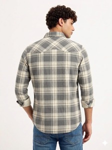 Camisa de Hombre a Cuadros Oxford de Algodón, Corte Slim Fit, Informal y Formal, Manga Larga, Calidad Premium de Exportación, Proveedor Mayorista - Product Image 2