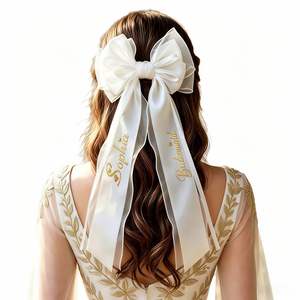 Lazos con Nombre, Lazo de Satén Personalizado para Damas de Honor, Accesorios para el Cabello, Recuerdos de Boda - Product Image 2