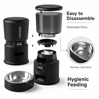 Distributeur automatique de nourriture pour animaux de compagnie portable et élégant 2026, 4,5 L, avec caméra WiFi, bol en ABS, enregistrement vocal, batterie rechargeable, pour chiens et chats, IPX4