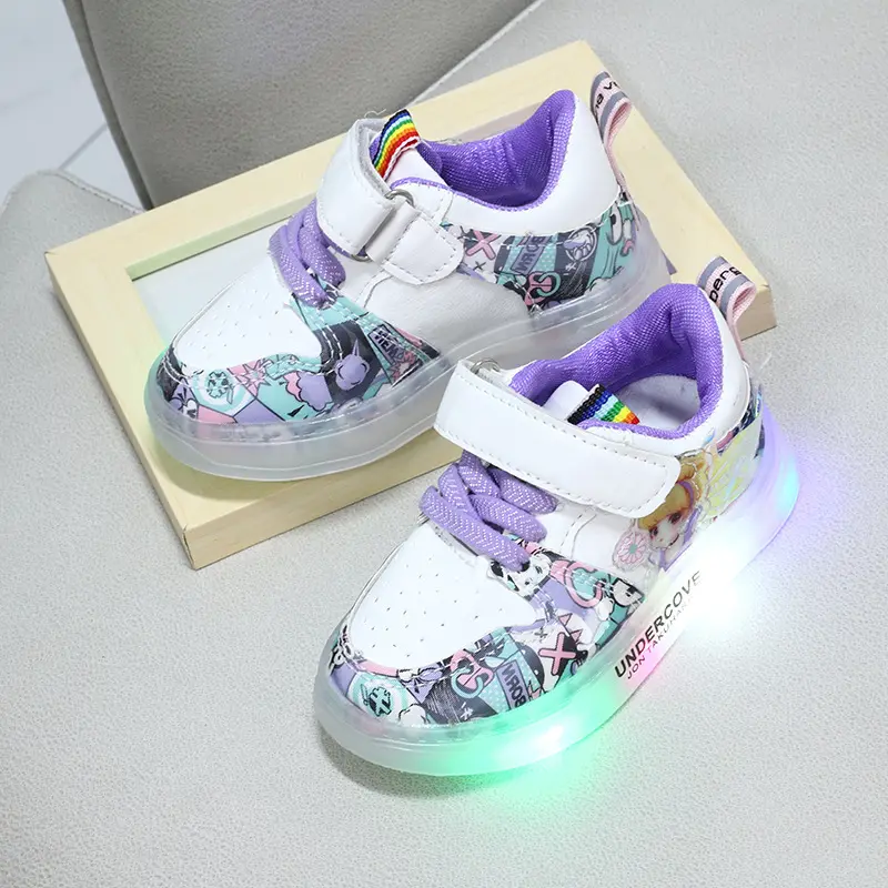 2023 New Fashion Custom Size Children's Baby Casual Shoes Kids Boy Girl LED Light Shine Sneakers Shoes