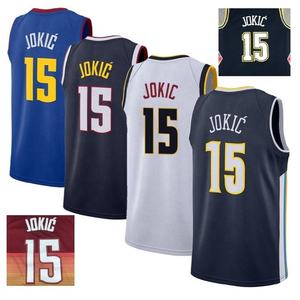 <span class=keywords><strong>Denver</strong></span> No. pour hommes 15 Maillots de basket-ball Jokic de haute qualité avec uniforme d'équipe brodé, vêtements de sport avec logo - Product Image 1