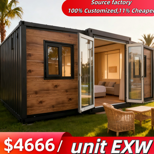 20-foot extended room with glass double doors glass sliding windows steel structure and homestay hotel style - Product Image 2