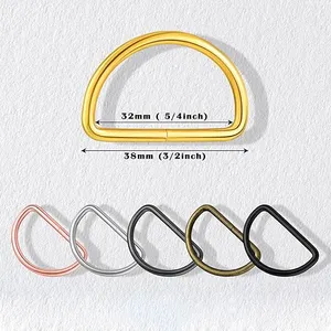 Hot sale Metal D Rings D-Shape Buckle Clips Multi-Purpose Mixed Color D-Rings for DIY Accessories