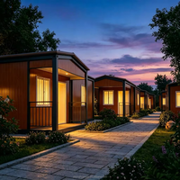 Casa Prefabricada Innovadora con Techo Inclinado, Acabado en Madera e Iluminación, Zhonghuan Living