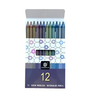 Juego de Lápices de Acuarela Multifuncionales sin Madera, 12/24 Colores, Preafilados, para Dibujo Artístico Creativo, Juego de Regalo para Artistas y Niños - Product Image 1