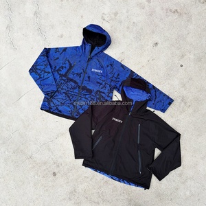 Custom Mens Waterproof Sportswear Outdoor <b>Zip</b> <b>up</b> <b>Jackets</b> With Hood Men Unisex High Quality Windbreaker Reversible <b>Jackets</b> Men - Product Image 1