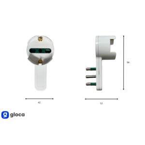 Adaptateur cantilever Gloca 10/16A 250V AC, prise blanche, adaptateurs de voyage pour la maison, lot de 4 - Product Image 3