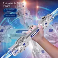Épée Laser extensible cool véritable couteau jouet pour enfants épée lumineuse pour garçon brillant bâton lumineux cadeau d'anniversaire