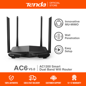 Phiên Bản Toàn Cầu Tenda Ac6 1200M Băng tần Kép 2.4Ghz + 5Ghz Ac1200 Không Dây <span class=keywords><strong>Wifi</strong></span> <span class=keywords><strong>Router</strong></span> Anten Wi-Fi Repeater Tây Ban Nha Nga Lưới - Product Image 2