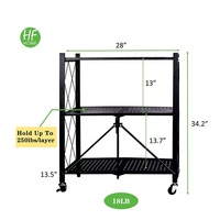 Étagères de présentation pliables et amovibles, support métallique avec roulettes, étagère de rangement en acier