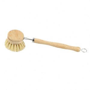 Eco Bamboo Handle Replacement Head Dish <b>Brush</b> Kitchen <b>Scrub</b> <b>Brush</b> with Natural Fiber Bristles - Product Image 5