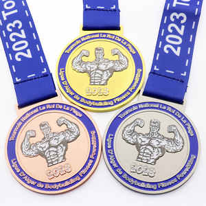 Medalla deportiva de premio de aleación de Zinc 3D de oro personalizada barata al por mayor Medalla de Judo Karate Taekwondo con cinta - Product Image 2