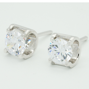 Aretes Geométricos Clásicos de Oro Sólido 9K/14K/18K con Corte Brillante Redondo para Joyería de LUJO DIARIO - Product Image 4