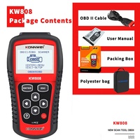 Escáner de Diagnóstico Automotriz Digital OBDII KONNWEI KW808 con Detección de Diésel de 12V para Vehículos