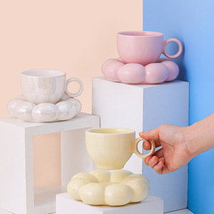 European Minimalist Porcelain Coffee Mug Set 220ml Eco-Friendly High Quality Simple Design Hand Grip Turkish Arabic Tea - Product Image 2