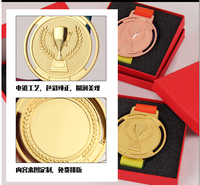 2025 Monde Haute Qualité Conception Sens Or Argent Bronze Badge Sport Boxe Médaille Football Trophée et Médaille Ancienne Coupe De Football
