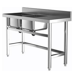 Mesa de trabajo comercial profesional del <span class=keywords><strong>fregadero</strong></span> de cocina del acero inoxidable 304 con el cajón y el estante - Product Image 6