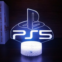 Lámpara de Noche con Forma de Control de Videojuegos, Lámpara 3D para Cuarto de Juegos, Control Remoto, Cambio de Color Multicolor, Cableada/Inalámbrica, Acrílico, Plástico, 1 Año de Garantía