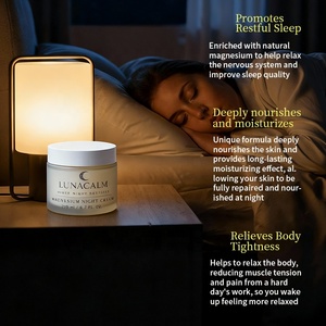 Crème au magnésium pour le visage, lissante, éclaircissante, raffermissante, lotion corporelle avec beurre de karité et lavande pour le sommeil, estampage doré - Product Image 5