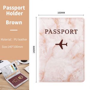 Funda de Pasaporte de Cuero PU para Viaje con Cubierta de Mármol y Logotipo Personalizado - Product Image 5