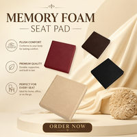 Coussin de siège en mousse à mémoire de forme anti-pression avec housse amovible, coussin de siège à rebond lent, tissu personnalisé OEM, coussin de siège de voiture
