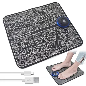Tapis de massage électrique des pieds et du bas, ems traitement intelligent à faible chauffage, coussin de stimulation des pieds multifonctionnel
