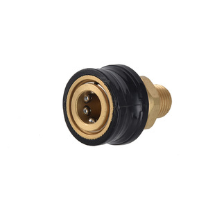 Connecteur femelle en laiton fileté 1/4 po avec manchon noir pour machine de nettoyage et d'irrigation de jardin - Product Image 4