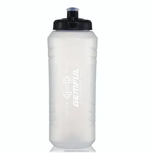 2024 New Design Portable Sport Fitness Bpa Free Plastic Squeeze Water Bottle With Strap Direct Drinking Lid