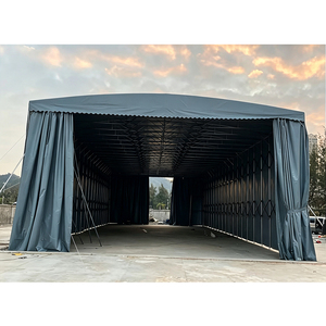 Portable sliding push-pull shade <b>canopy</b>, folding shade <b>tent</b>, retractable shade awning, double-layer PVC waterproof fabric - Product Image 3