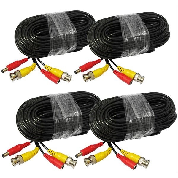 RG58 Analog Camera Video Power Cable BNC DC Connector 1roll 5m 10m 15m 20m 30m 50m 100m