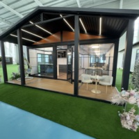 Casa Prefabricada de 4 Dormitorios para Proyectos, Unidad de Vivienda Prefabricada con Estructura de Expansión Manual para Anexo y ADU en Patio Trasero