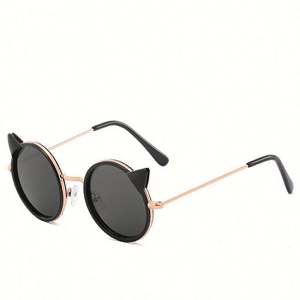 Gafas de Sol Redondas para Niñas, Diseño de Orejas de Gato, Moda 2020, Venta al Por Mayor - Product Image 3