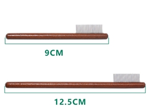 Peine para perros, removedor de pelo para mascotas, mango de madera, peine sólido para gatos, herramienta de limpieza para el cuidado de mascotas, herramientas de eliminación de garrapatas y pulgas - Product Image 5