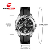 Jam Tangan Pria CHAXIGO 7624 Outdoor Quartz Multifungsi Layar Ganda Kronograf Tanggal Otomatis Lampu Malam