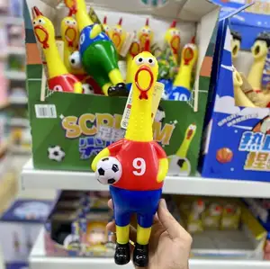 Newest screaming chicken toy squeeze rubber chicken screaming chicken dog toys