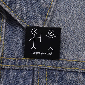 Hey You Droped This Brain Funny Sarcasm Quotes Esmalte Pins Personaje de dibujos animados Bob Is No Arms Humor Broma Metal Badge Jewelry Gift - Product Image 2