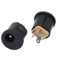 Connecteur d'alimentation CC DC-022K à encliquetage, prise CC 5,5x2,1 mm 5,5x2,5 mm, montage sur panneau rond, 3 broches, femelle