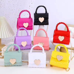 Wholesale Candy Colors Girl Jelly Purse Cute PVC Mini Crossbody Bag Kid Handbags with <b>Shoulder</b> <b>Strap</b> - Product Image 1