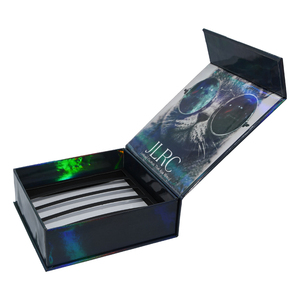 Customized Printing Black Holographic <strong>Glitter</strong> Paper Cosmetic Lipstick Collection Packaging Gift <strong>Box</strong> with Magnetic Catch Closure - Product Image 4